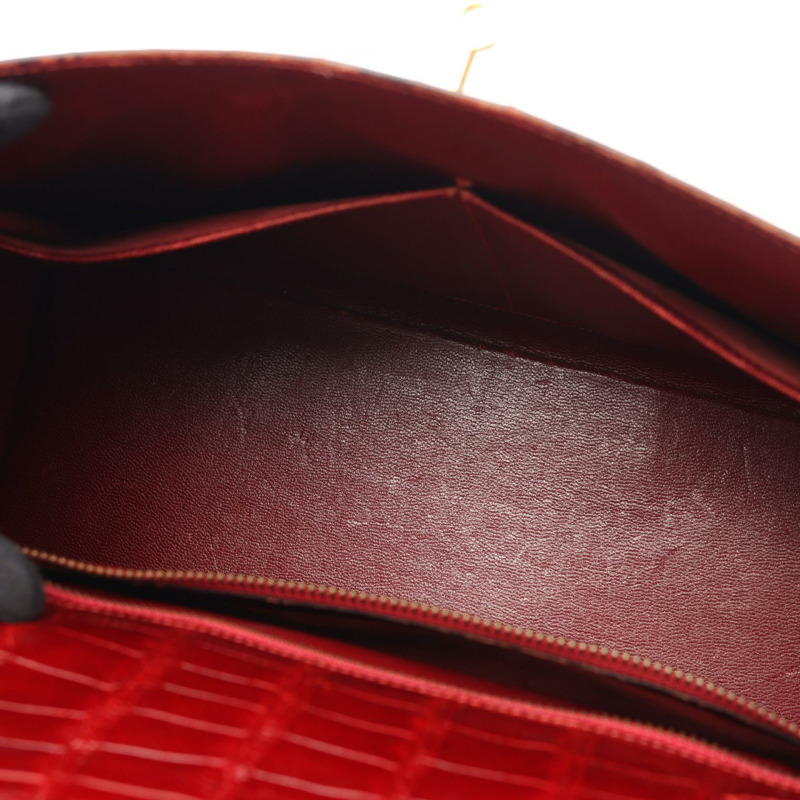 HERMES Kelly 32 Braise 手提包 鱷魚皮 Lycee Bordeaux 二手女士-5