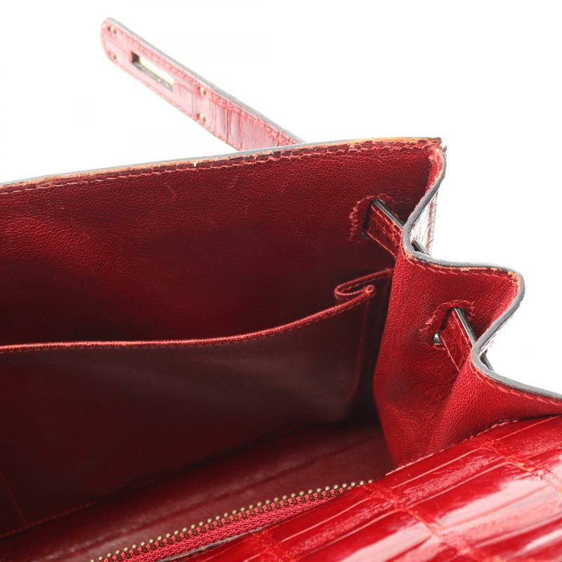HERMES Kelly 32 Braise 手提包 鱷魚皮 Lycee Bordeaux 二手女士-6