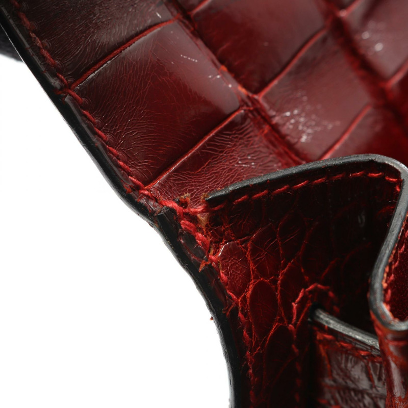 HERMES Kelly 32 Braise 手提包 鱷魚皮 Lycee Bordeaux 二手女士-9
