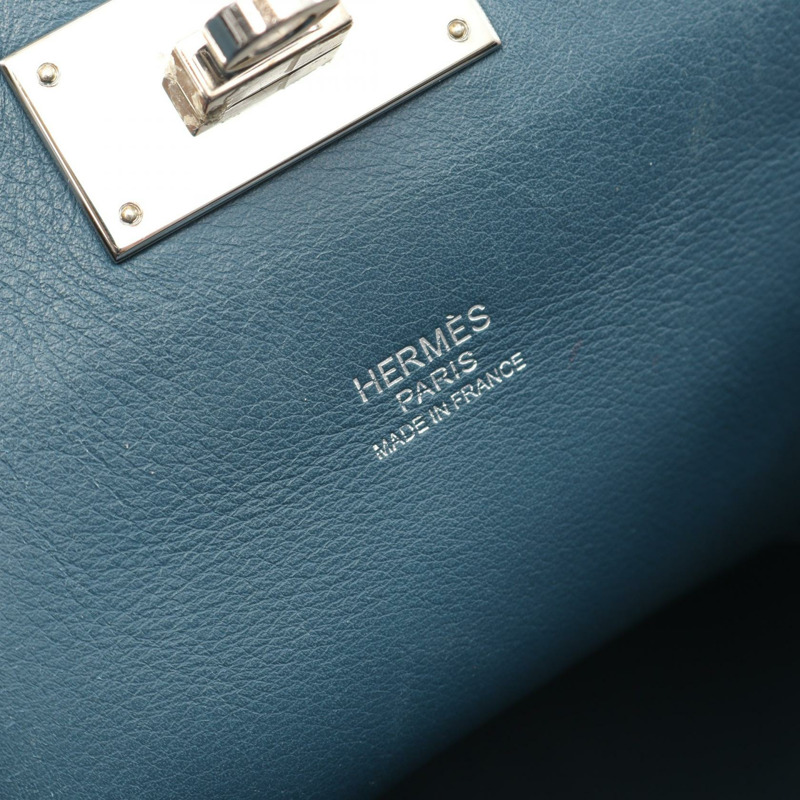 HERMES Toolbox 20 手提單肩包 D Swift 皮革 藍色 二手 SHW-3
