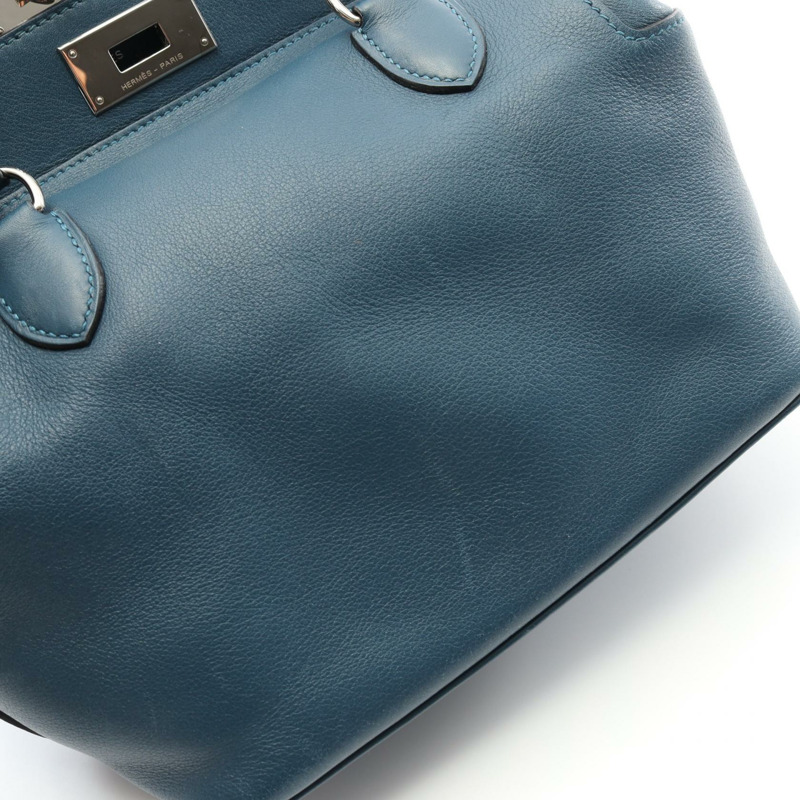 HERMES Toolbox 20 手提單肩包 D Swift 皮革 藍色 二手 SHW-8