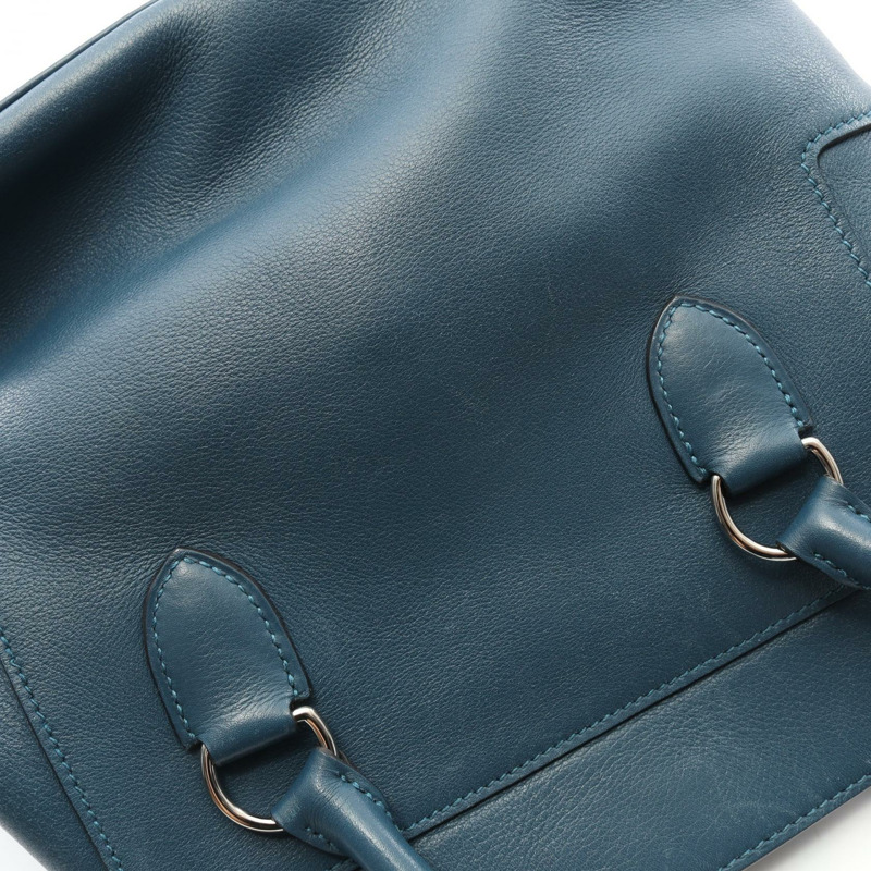 HERMES Toolbox 20 手提單肩包 D Swift 皮革 藍色 二手 SHW-9