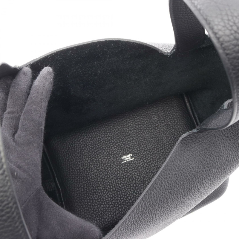 HERMES Picotin MM 手提包 W 060991CK Taurillon Clemence 黑色 SHW-2