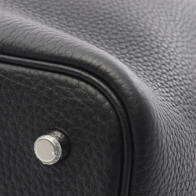 HERMES Picotin MM 手提包 W 060991CK Taurillon Clemence 黑色 SHW-6