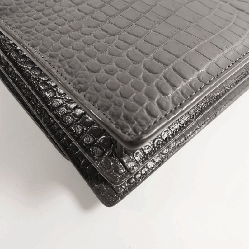 SAINT LAURENT 牛皮皮革Chain Shoulder銀扣鏈帶肩背袋-10