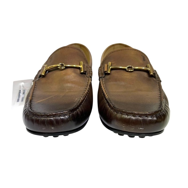 【美收精品】Tod's茶色皮革平底鞋 2-786-1