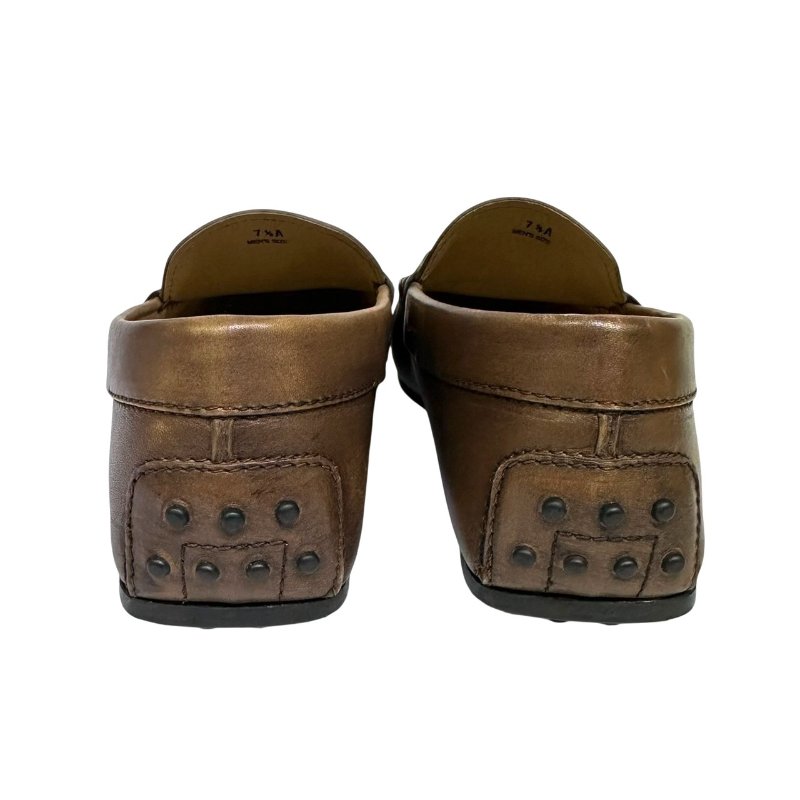【美收精品】Tod's茶色皮革平底鞋 2-786-2