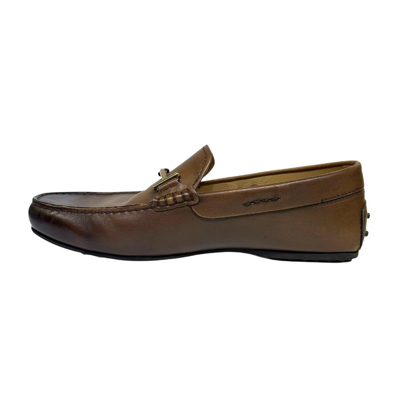 【美收精品】Tod's茶色皮革平底鞋 2-786-3