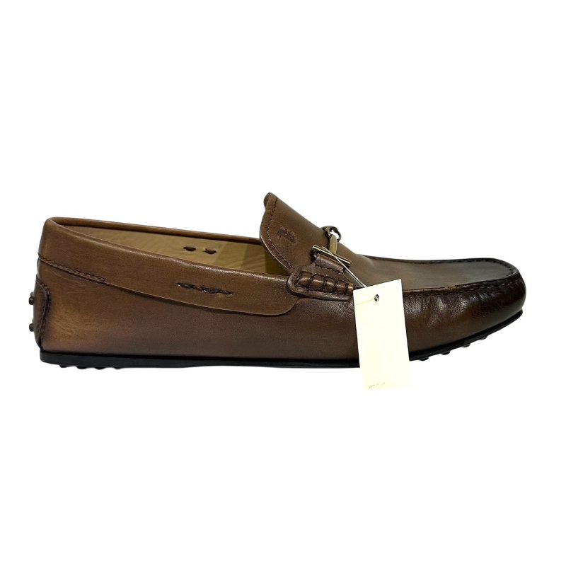 【美收精品】Tod's茶色皮革平底鞋 2-786-4