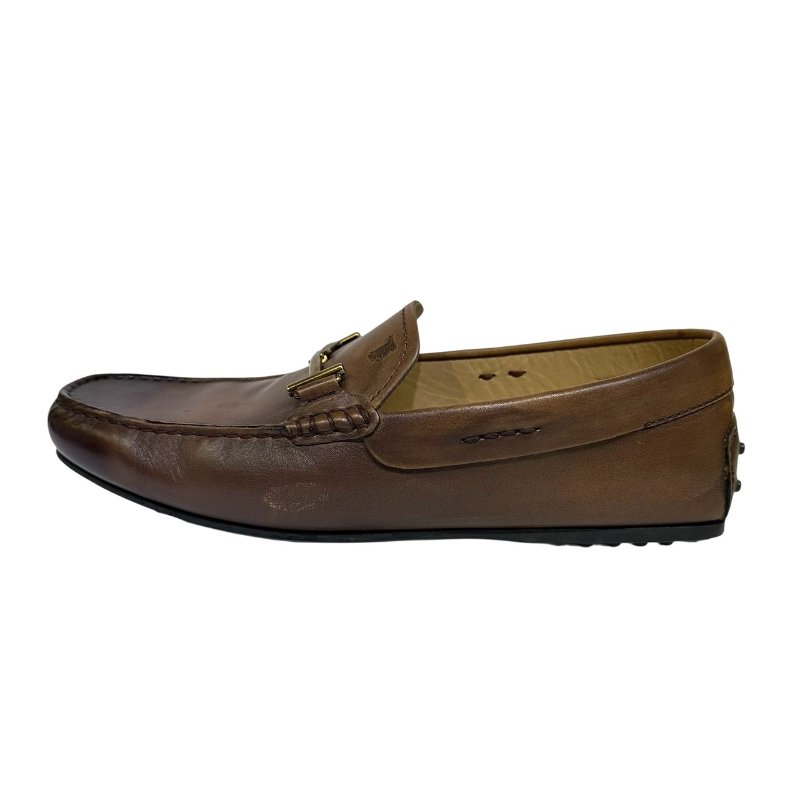 【美收精品】Tod's茶色皮革平底鞋 2-786-8