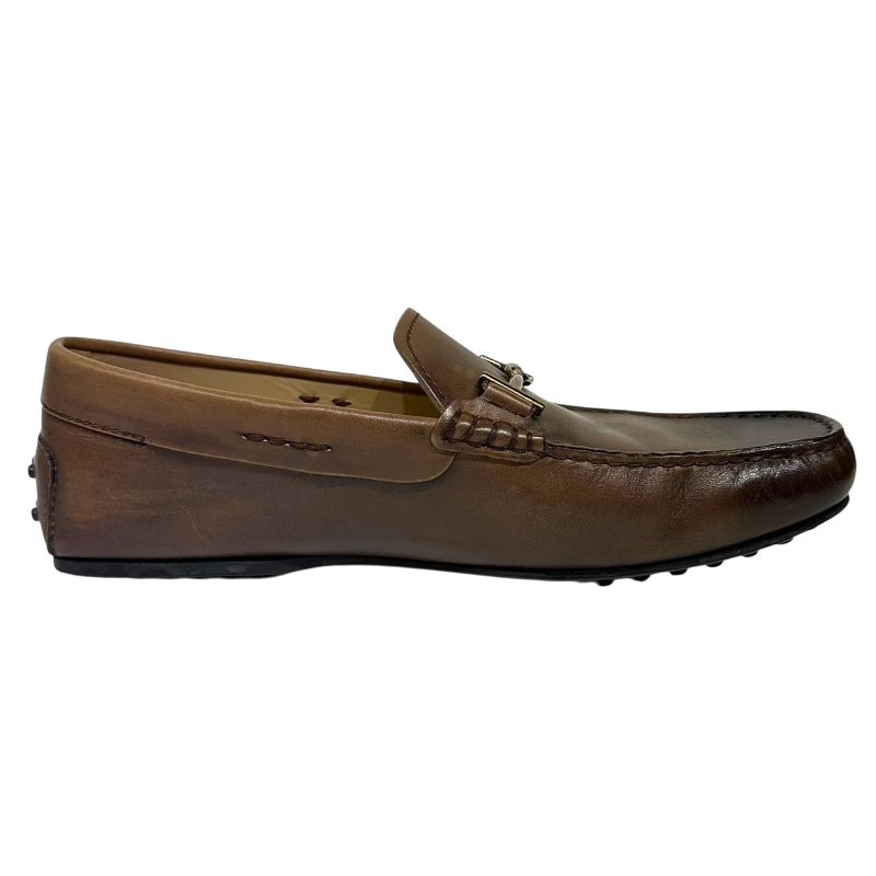【美收精品】Tod's茶色皮革平底鞋 2-786-9