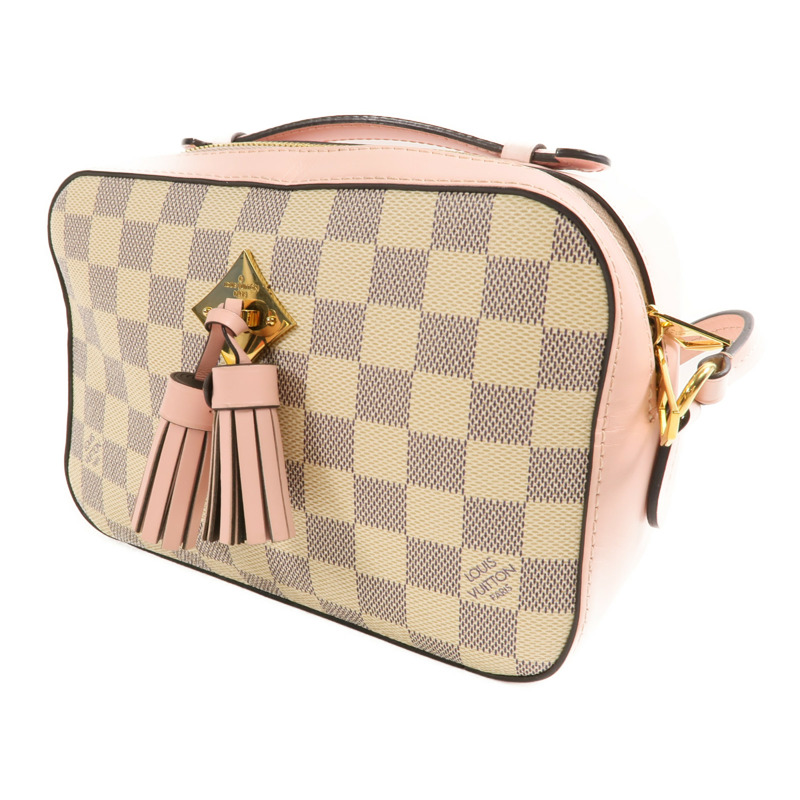 LOUIS VUITTON Damier Azur Saintaonge金扣肩背袋-2