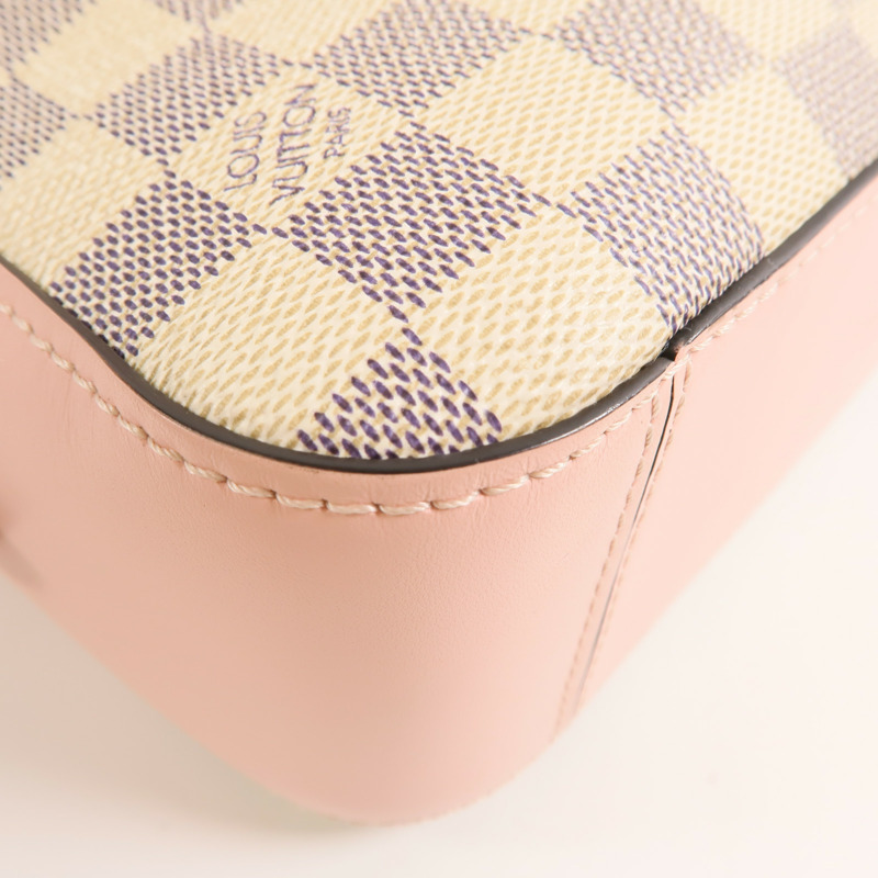 LOUIS VUITTON Damier Azur Saintaonge金扣肩背袋-4