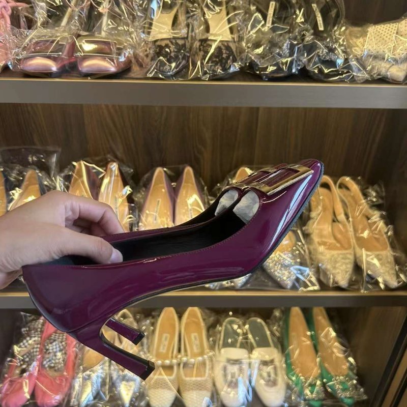 Roger Vivier 高跟 尺寸38.5碼 已貼底 葡萄紫色-2