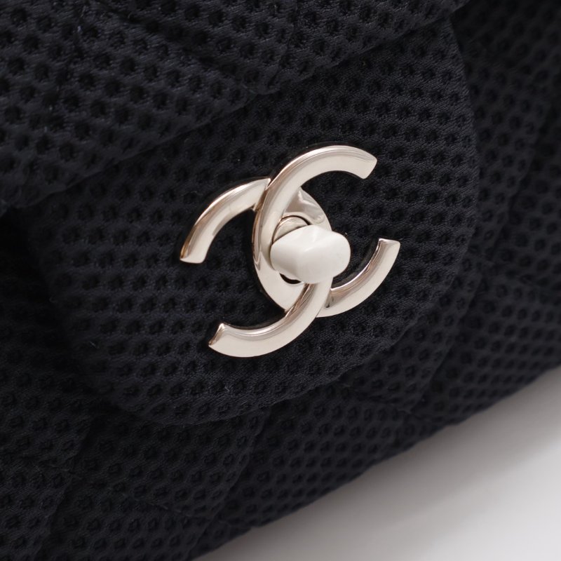 CHANEL 漆皮皮穿鍊口蓋包 CF29 - 黑銀13開-3