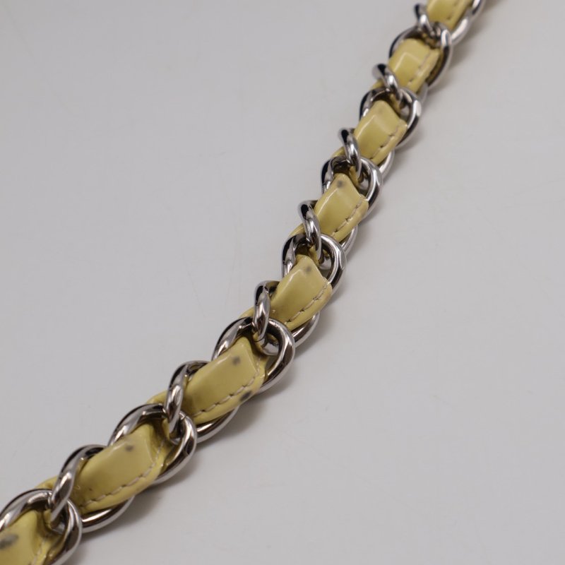 CHANEL 漆皮皮穿鍊口蓋包 CF29 - 黑銀13開-8