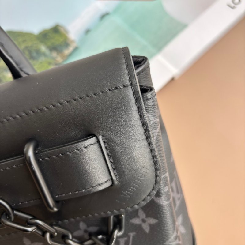 ::LOUIS VUITTON:: LV M46953 Steamer PM 黑花紋手提包 斜背包-8