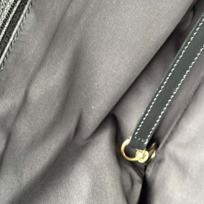 ::CHANEL:: Travel Line 黑色緹花尼龍手提肩背 托特包-27