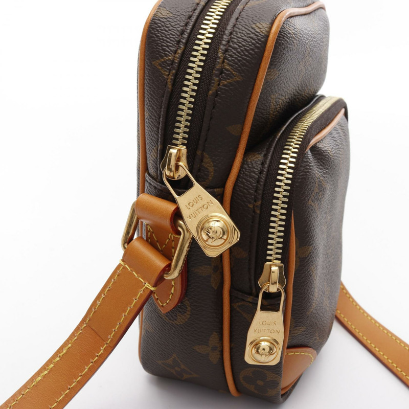 LOUIS VUITTON Amazon 斜背包 M14014 Monogram 帆布 棕色 二手 LV-5