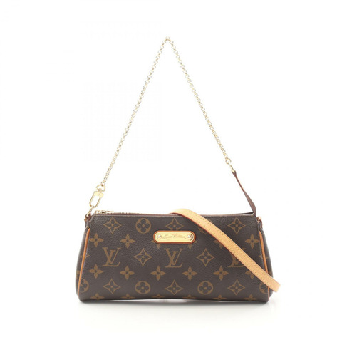 LOUIS VUITTON Eva 鏈條單肩包 M95567 Monogram 帆布棕色二手女士 LV