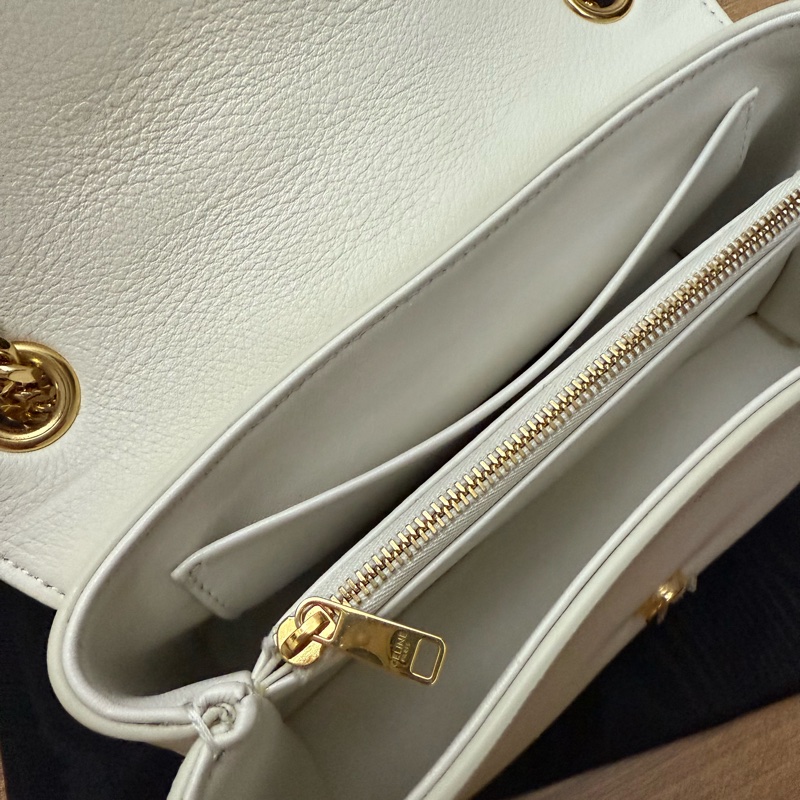 已售出Celine victoire teen白色鏈帶包22公分-13