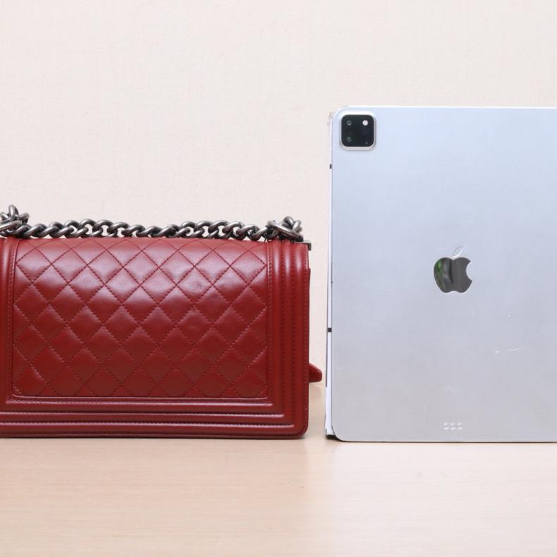 CHANEL(香奈兒) Leboy 中號 25cm 紅色  18開 銀扣-2