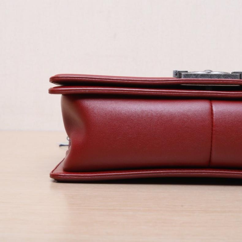 CHANEL(香奈兒) Leboy 中號 25cm 紅色  18開 銀扣-3