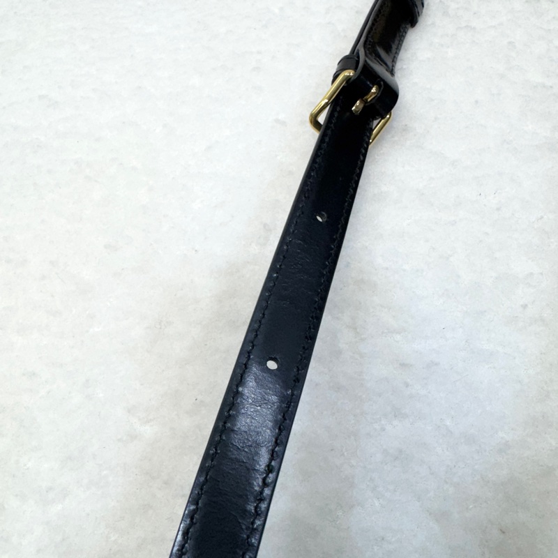 CELINE黑金牛皮凱旋門TEEN TRIOMPHE斜背包188423-27