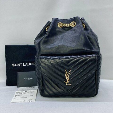 YSL Joe金字小羊皮束口後背包