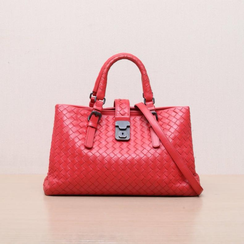 BOTTEGA VENETA(葆蝶家)  紅色  鎢鋼扣 單肩包-0