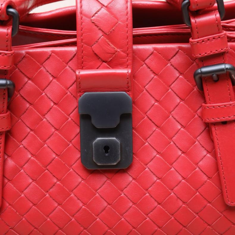 BOTTEGA VENETA(葆蝶家)  紅色  鎢鋼扣 單肩包-5