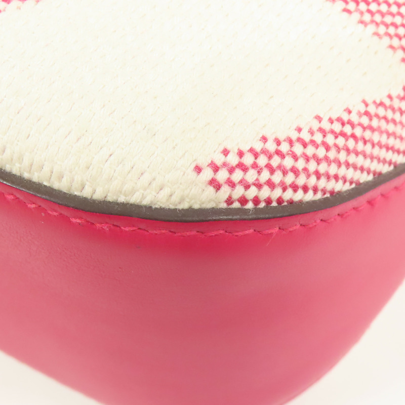 HERMES 帆布Cabas H En Biais 27手挽肩背兩用袋Rose Shocking-11