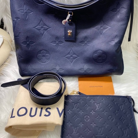 閑置新 LV 黑底 大號 配豹紋銀包 Monogram Empreinte