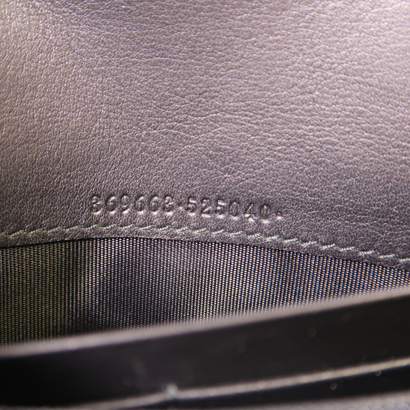 GUCCI 牛皮皮革Wallet銀扣長錢包-6