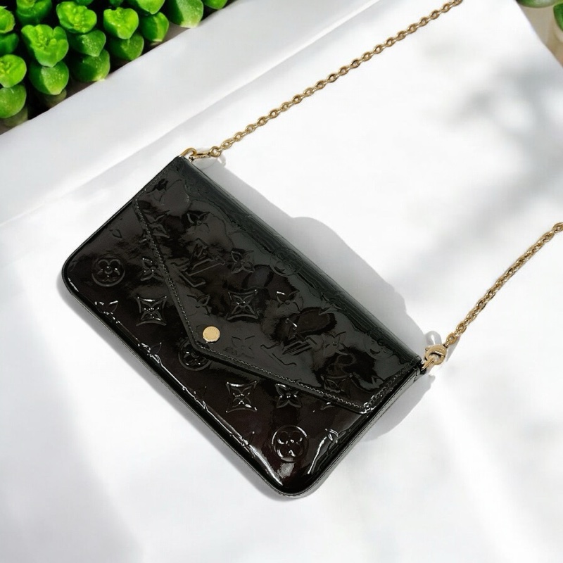 莉亞精品♡ LV 漆皮三合一鏈條包 全新閒置品-0