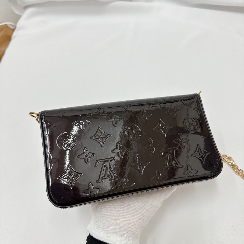 莉亞精品♡ LV 漆皮三合一鏈條包 全新閒置品-3