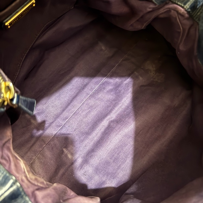 Miu Miu Vintage 深藍色蝴蝶結🎀機車包💙-7