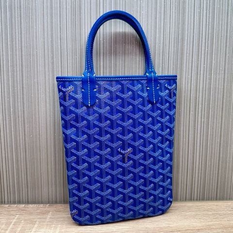 Goyard Poitier mini 絕版限量款寶藍色手提包
