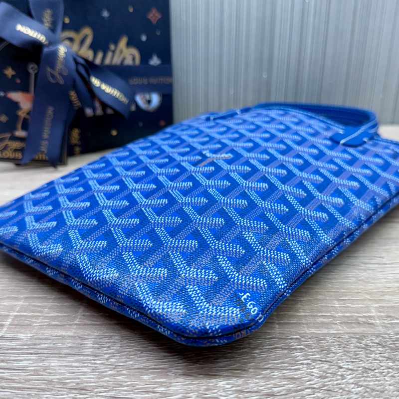 Goyard Poitier mini 絕版限量款寶藍色手提包-10