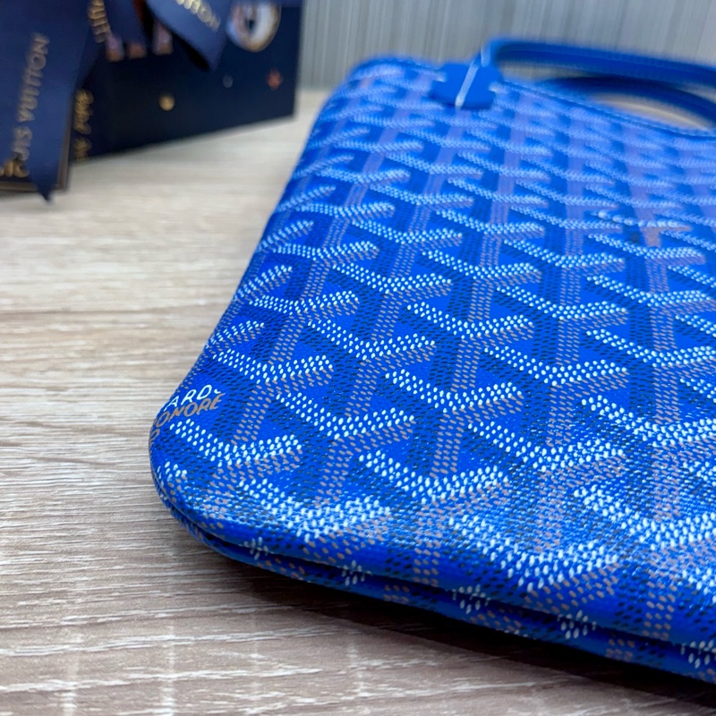Goyard Poitier mini 絕版限量款寶藍色手提包-11