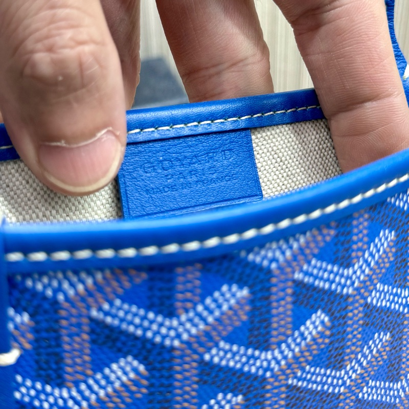 Goyard Poitier mini 絕版限量款寶藍色手提包-14