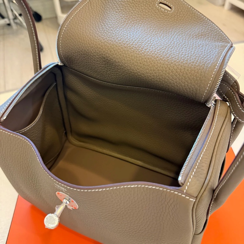 Hermes 愛馬仕 Lindy26 大象灰銀釦 全新全配-7