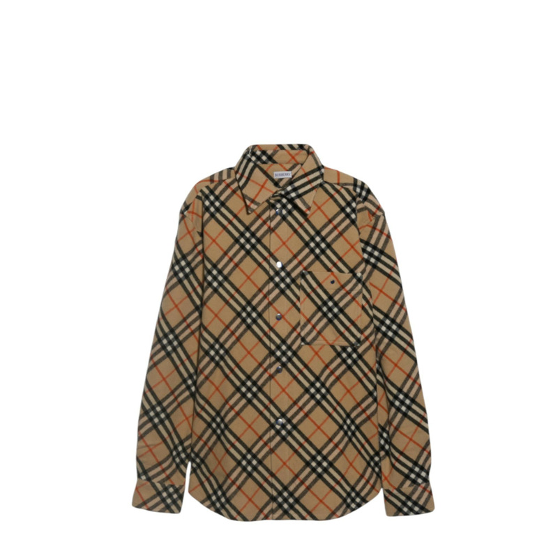 Check Wool 恤衫-0