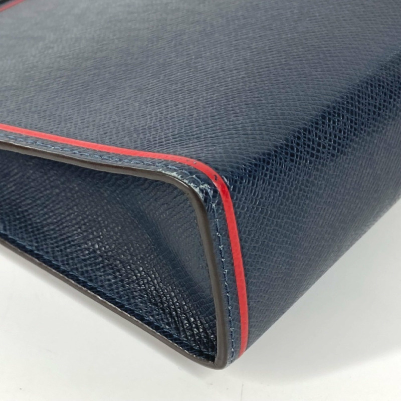 LOUIS VUITTON M63394 Taiga Pochette Voyage 包款 雙色 Second 皮革 男款 海軍藍-3