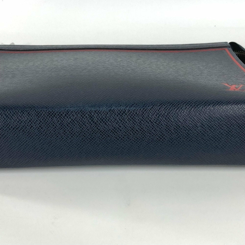 LOUIS VUITTON M63394 Taiga Pochette Voyage 包款 雙色 Second 皮革 男款 海軍藍-4