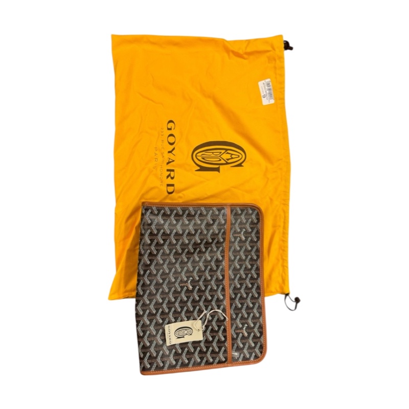全新 Goyard Jouvence GM 經典棕色 手拿/電腦包  男女適用 (拉鍊膜未拆・完整全配)-19