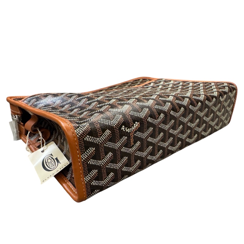 全新 Goyard Jouvence GM 經典棕色 手拿/電腦包  男女適用 (拉鍊膜未拆・完整全配)-9