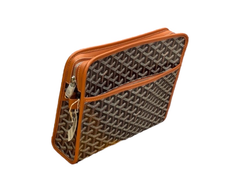 全新 Goyard Jouvence GM 經典棕色 手拿/電腦包  男女適用 (拉鍊膜未拆・完整全配)-1