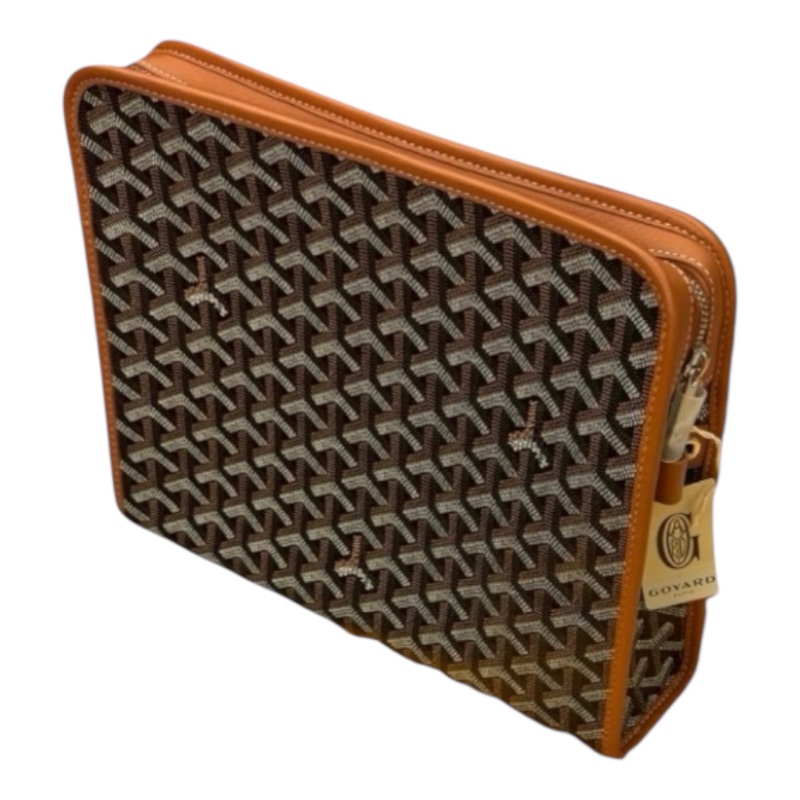 全新 Goyard Jouvence GM 經典棕色 手拿/電腦包  男女適用 (拉鍊膜未拆・完整全配)-2