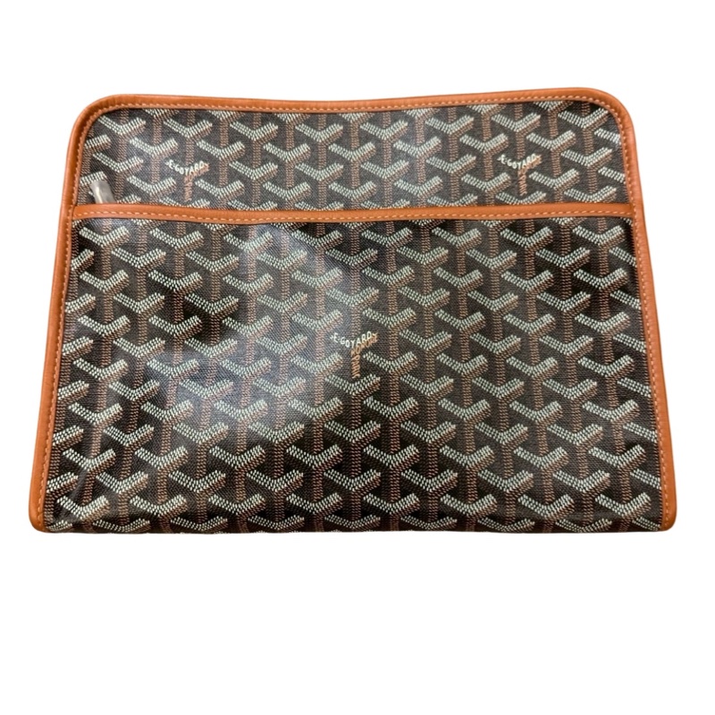全新 Goyard Jouvence GM 經典棕色 手拿/電腦包  男女適用 (拉鍊膜未拆・完整全配)-4